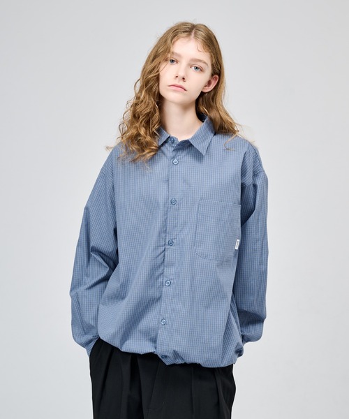 WETTEMPT(ウィテンプト)の「MICRO CHECK L/S SHIRT / マイクロチェックL/Sシャツ(シャツ/ブラウス・メンズ・ブルー/ネイビー/ブラウン・SMALL/MEDIUM/LARGE)」の3枚目の写真