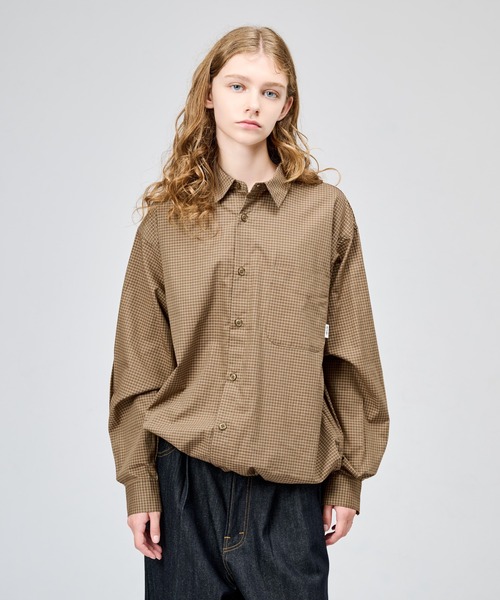 WETTEMPT(ウィテンプト)の「MICRO CHECK L/S SHIRT / マイクロチェックL/Sシャツ(シャツ/ブラウス・メンズ・ブルー/ネイビー/ブラウン・SMALL/MEDIUM/LARGE)」の6枚目の写真