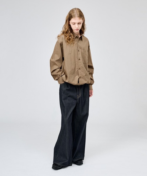 WETTEMPT(ウィテンプト)の「MICRO CHECK L/S SHIRT / マイクロチェックL/Sシャツ(シャツ/ブラウス・メンズ・ブルー/ネイビー/ブラウン・SMALL/MEDIUM/LARGE)」の12枚目の写真