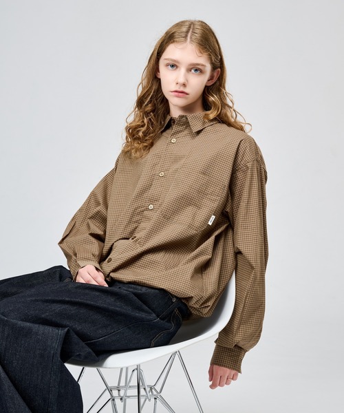 WETTEMPT(ウィテンプト)の「MICRO CHECK L/S SHIRT / マイクロチェックL/Sシャツ(シャツ/ブラウス・メンズ・ブルー/ネイビー/ブラウン・SMALL/MEDIUM/LARGE)」の18枚目の写真