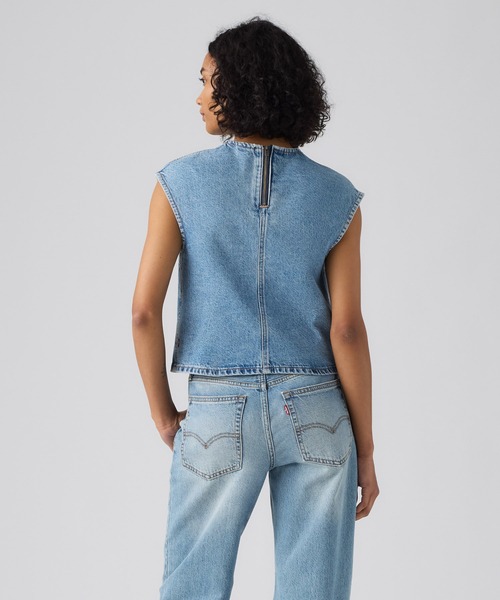 Levi's(リーバイス)の「Levi's/リーバイス デニムTシャツ(Tシャツ/カットソー・レディース・インディゴブルー・XS/M/S)」の3枚目の写真