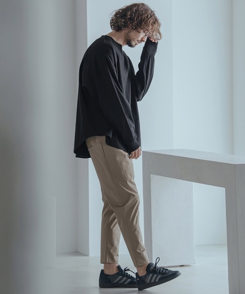 Magine（マージン）の「mlt5773-Heavyweight Open-End Jersey Key Neck T-Shirt キーネックTシャツ(MGN-263-027)（Tシャツ/カットソー・メンズ・ブラック/キナリ・44/46/48）」の6枚目の写真
