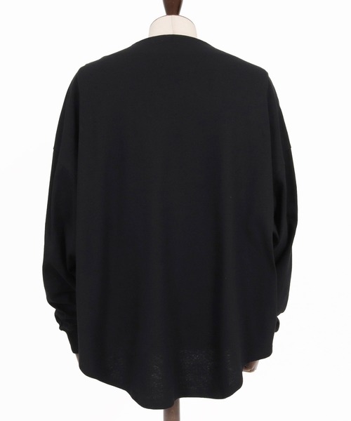 Magine（マージン）の「mlt5773-Heavyweight Open-End Jersey Key Neck T-Shirt キーネックTシャツ(MGN-263-027)（Tシャツ/カットソー・メンズ・ブラック/キナリ・44/46/48）」の12枚目の写真