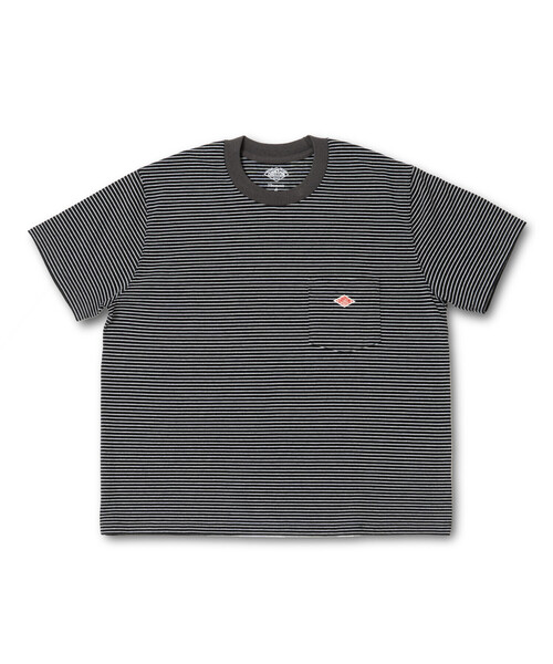 DANTON(ダントン)の「Women’s Short Sleeve Pocket T-Shirt Stripe(Tシャツ/カットソー・レディース・ブラック系その他/ブラウン系その他2/ブルー系その他5/ホワイト系その他・XS/M/S)」の1枚目の写真