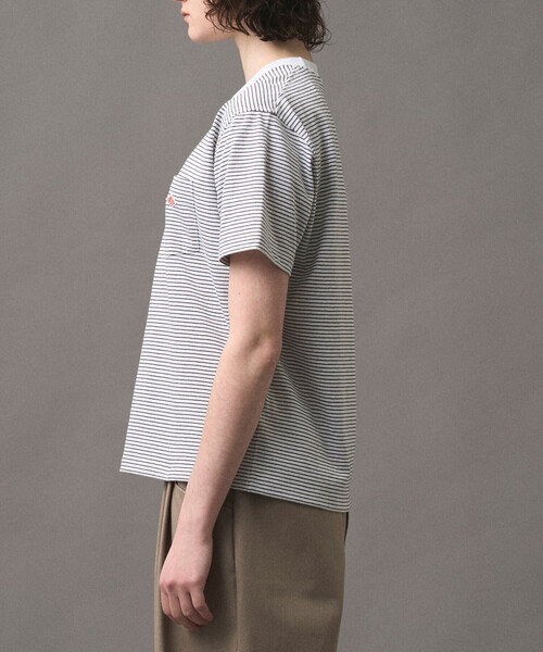 DANTON(ダントン)の「Women’s Short Sleeve Pocket T-Shirt Stripe(Tシャツ/カットソー・レディース・ブラック系その他/ブラウン系その他2/ブルー系その他5/ホワイト系その他・XS/M/S)」の8枚目の写真