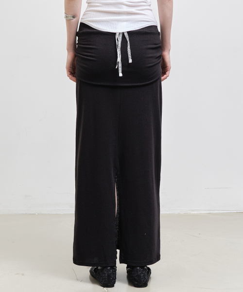NICK&NICOLE（ニックアンドニコール）の「WRAP TIE LONG SKIRT_BLACK（スカート・レディース・その他・FREE）」の3枚目の写真