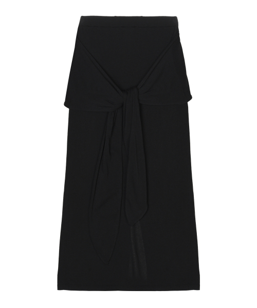 NICK&NICOLE（ニックアンドニコール）の「WRAP TIE LONG SKIRT_BLACK（スカート・レディース・その他・FREE）」の4枚目の写真