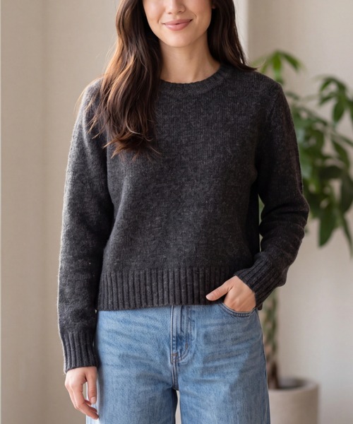 PENDLETON（ペンドルトン）の「【T20】【PENDLETON/ペンドルトン】RILAXED CREW PULLOVER（ニット/セーター・レディース・ブルー/マスタード/グレー/チャコールグレー・MEDIUM/SMALL）」の2枚目の写真