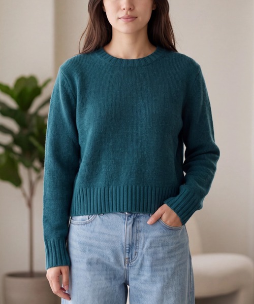 PENDLETON（ペンドルトン）の「【T20】【PENDLETON/ペンドルトン】RILAXED CREW PULLOVER（ニット/セーター・レディース・ブルー/マスタード/グレー/チャコールグレー・MEDIUM/SMALL）」の3枚目の写真