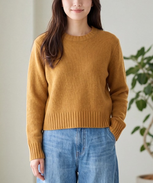 PENDLETON（ペンドルトン）の「【T20】【PENDLETON/ペンドルトン】RILAXED CREW PULLOVER（ニット/セーター・レディース・ブルー/マスタード/グレー/チャコールグレー・MEDIUM/SMALL）」の4枚目の写真