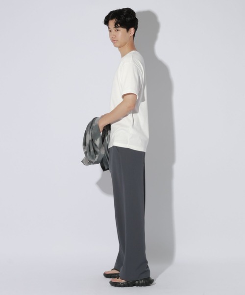 LAKOLE(ラコレ)の「コンパクトテレコT / 1047436(Tシャツ/カットソー・メンズ・ホワイト/ブラック/ネイビー・LARGE/MEDIUM)」の10枚目の写真
