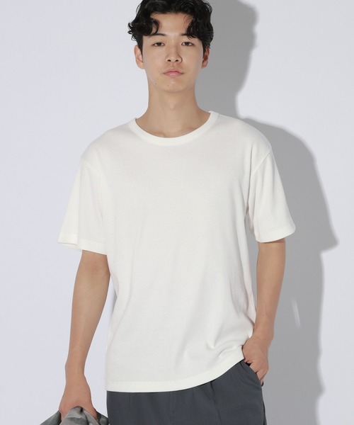 LAKOLE(ラコレ)の「コンパクトテレコT / 1047436(Tシャツ/カットソー・メンズ・ホワイト/ブラック/ネイビー・LARGE/MEDIUM)」の5枚目の写真