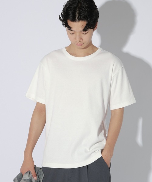 LAKOLE(ラコレ)の「コンパクトテレコT / 1047436(Tシャツ/カットソー・メンズ・ホワイト/ブラック/ネイビー・LARGE/MEDIUM)」の6枚目の写真