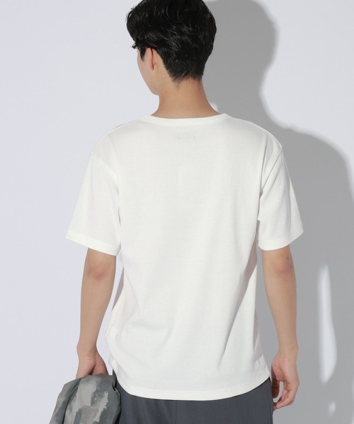 LAKOLE(ラコレ)の「コンパクトテレコT / 1047436(Tシャツ/カットソー・メンズ・ホワイト/ブラック/ネイビー・LARGE/MEDIUM)」の8枚目の写真