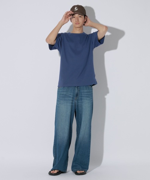 LAKOLE(ラコレ)の「コンパクトテレコT / 1047436(Tシャツ/カットソー・メンズ・ホワイト/ブラック/ネイビー・LARGE/MEDIUM)」の16枚目の写真