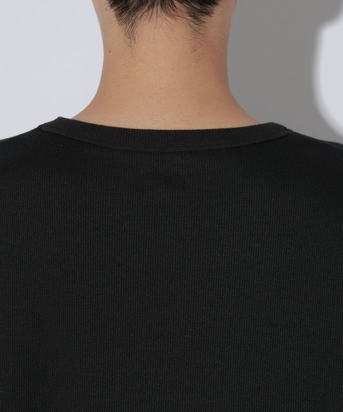 LAKOLE(ラコレ)の「コンパクトテレコT / 1047436(Tシャツ/カットソー・メンズ・ホワイト/ブラック/ネイビー・LARGE/MEDIUM)」の12枚目の写真