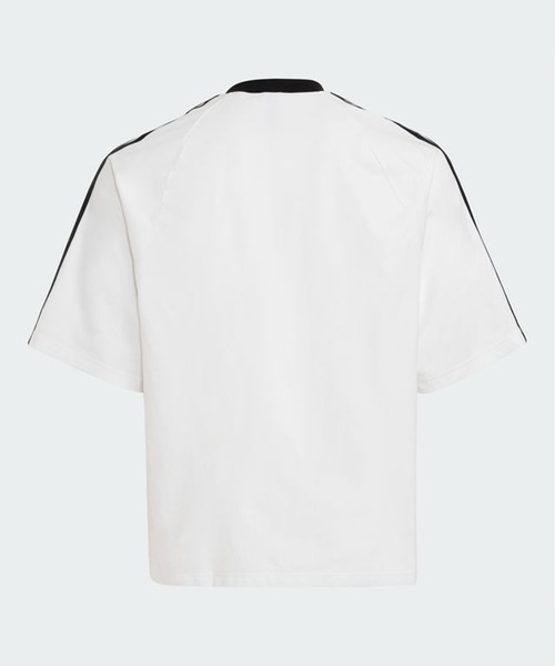 adidas(アディダス)の「クールフィーリング オーバーサイズフィット スリーストライプス 半袖Tシャツ / アディダス adidas(Tシャツ/カットソー・メンズ・ホワイト・XX-LARGE/3XL/LARGE/MEDIUM/SMALL/X-LARGE/X-SMALL)」の2枚目の写真