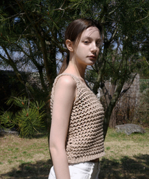 Cotton Skacy Knit Sleeveless (beige)