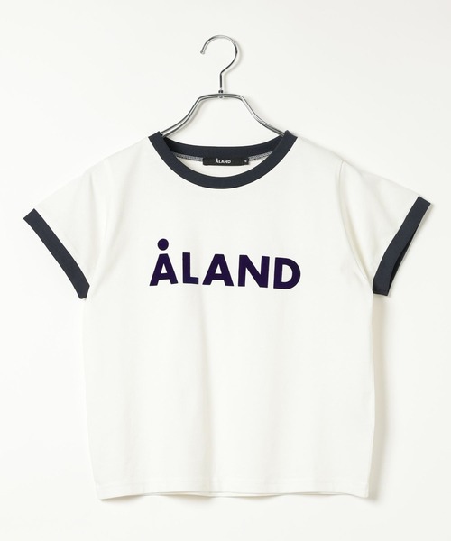 ALAND(エーランド)の「【UNISEX】ALAND/フロッキーロゴT(Tシャツ/カットソー・レディース・ピンク/チャコール/オフホワイト・LARGE/SMALL)」の4枚目の写真