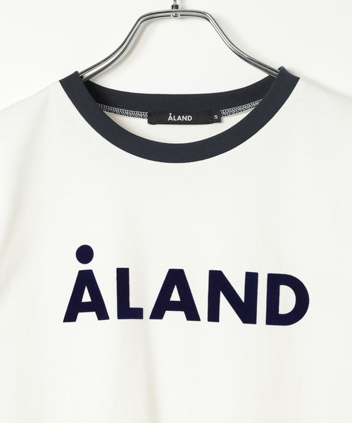 ALAND(エーランド)の「【UNISEX】ALAND/フロッキーロゴT(Tシャツ/カットソー・レディース・ピンク/チャコール/オフホワイト・LARGE/SMALL)」の5枚目の写真