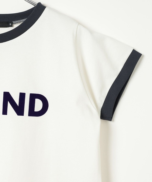 ALAND(エーランド)の「【UNISEX】ALAND/フロッキーロゴT(Tシャツ/カットソー・レディース・ピンク/チャコール/オフホワイト・LARGE/SMALL)」の6枚目の写真