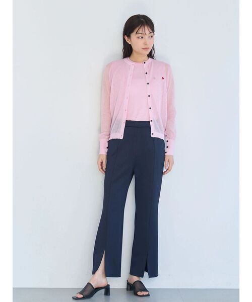 TONAL(トーナル)の「360°ストレッチスリムフレアパンツ(スラックス・レディース・ライトグレー/ブラック/ネイビー・MEDIUM/LARGE/SMALL)」の16枚目の写真