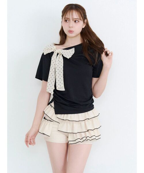 CALNAMUR（カルナムール）の「ティアードパンツ（その他パンツ・レディース・ブラック/ホワイト・SMALL/MEDIUM）」の15枚目の写真