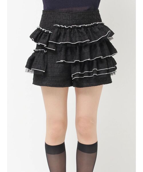 CALNAMUR（カルナムール）の「ティアードパンツ（その他パンツ・レディース・ブラック/ホワイト・SMALL/MEDIUM）」の5枚目の写真