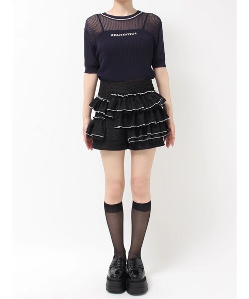 CALNAMUR（カルナムール）の「ティアードパンツ（その他パンツ・レディース・ブラック/ホワイト・SMALL/MEDIUM）」の10枚目の写真