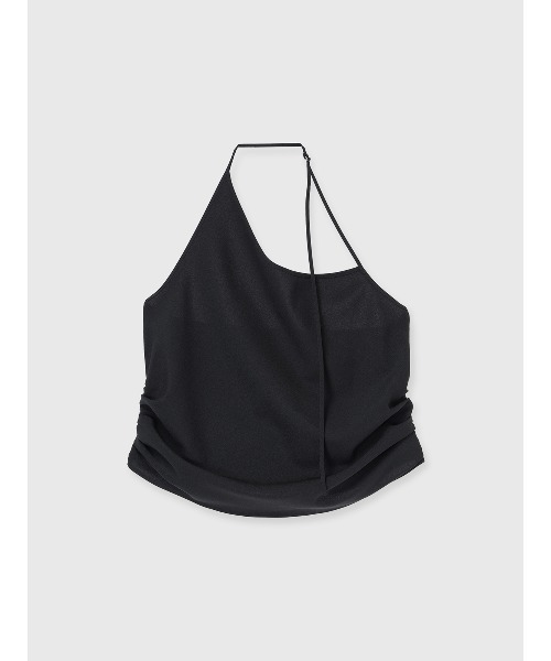 CREDONA(クレドナ)の「HOLTER NECK TOPS/ホルター ネック トップス(Tシャツ/カットソー・レディース・ブラック/ホワイト/ベージュ・FREE)」の4枚目の写真