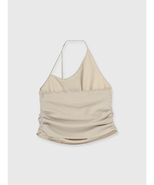 CREDONA(クレドナ)の「HOLTER NECK TOPS/ホルター ネック トップス(Tシャツ/カットソー・レディース・ブラック/ホワイト/ベージュ・FREE)」の5枚目の写真