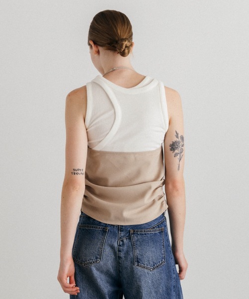 CREDONA(クレドナ)の「HOLTER NECK TOPS/ホルター ネック トップス(Tシャツ/カットソー・レディース・ブラック/ホワイト/ベージュ・FREE)」の18枚目の写真