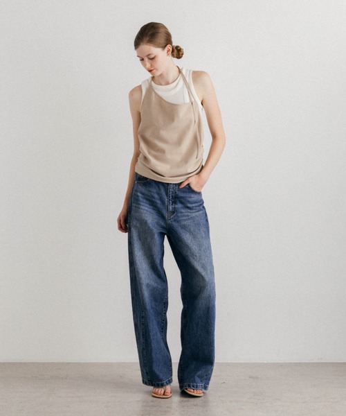 CREDONA(クレドナ)の「HOLTER NECK TOPS/ホルター ネック トップス(Tシャツ/カットソー・レディース・ブラック/ホワイト/ベージュ・FREE)」の8枚目の写真