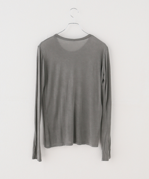 BASERANGE(ベースレンジ)の「Baserange ベースレンジ LONG SLEEVE TEE TTLSLY-AW26(Tシャツ/カットソー・レディース・パープル/チャコールグレー・FREE)」の14枚目の写真