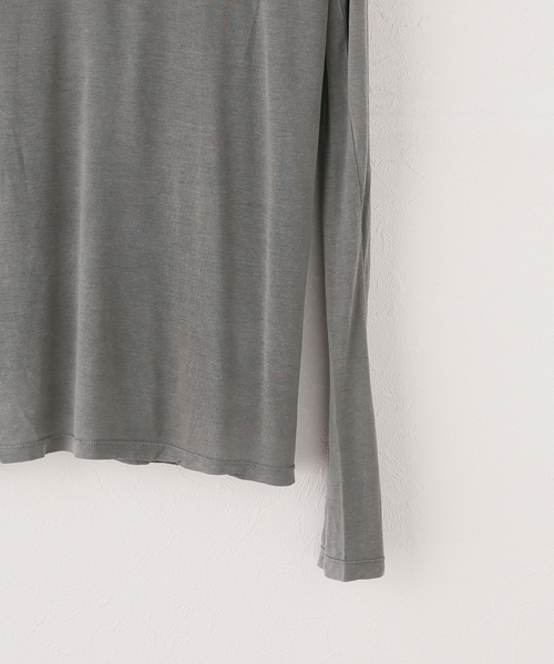BASERANGE(ベースレンジ)の「Baserange ベースレンジ LONG SLEEVE TEE TTLSLY-AW26(Tシャツ/カットソー・レディース・パープル/チャコールグレー・FREE)」の15枚目の写真