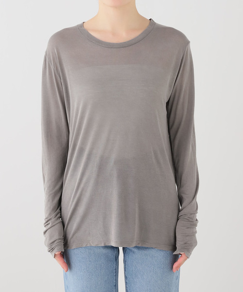 BASERANGE(ベースレンジ)の「Baserange ベースレンジ LONG SLEEVE TEE TTLSLY-AW26(Tシャツ/カットソー・レディース・パープル/チャコールグレー・FREE)」の21枚目の写真