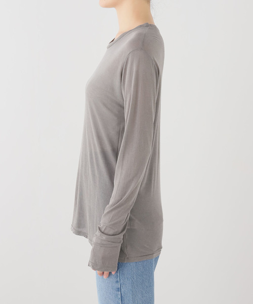BASERANGE(ベースレンジ)の「Baserange ベースレンジ LONG SLEEVE TEE TTLSLY-AW26(Tシャツ/カットソー・レディース・パープル/チャコールグレー・FREE)」の22枚目の写真