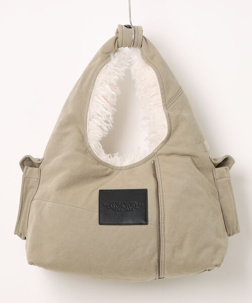 MARC JACOBS（マークジェイコブス）の「CARGO POCKET FUR CANVAS SACK BAG/カーゴ ポケット ファー キャンバス サック バッグ（ショルダーバッグ・レディース・ライトカーキ・ONE SIZE）」の7枚目の写真
