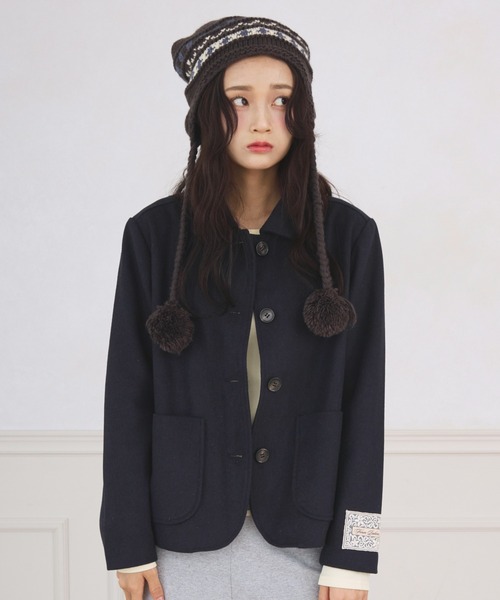 FCMM(エフシーエムエム)の「TAG JACKET COAT / タグジャケットコート(その他アウター・レディース・ネイビー/ベージュ/ブラウン/グレー・MEDIUM/SMALL)」の4枚目の写真