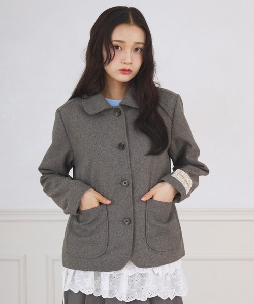 FCMM(エフシーエムエム)の「TAG JACKET COAT / タグジャケットコート(その他アウター・レディース・ネイビー/ベージュ/ブラウン/グレー・MEDIUM/SMALL)」の2枚目の写真