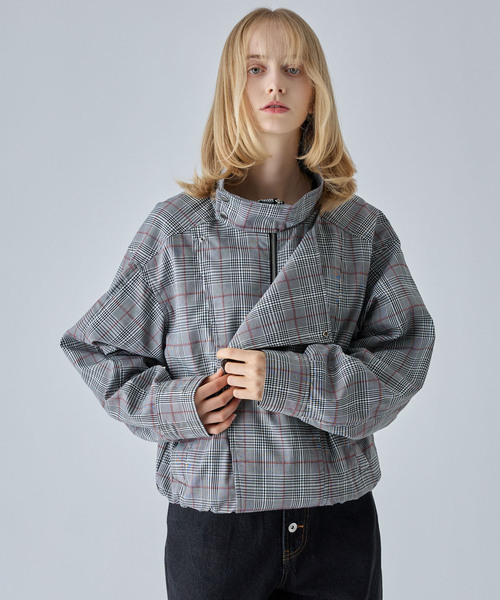 VELNUS（ベルナス）の「【VELNUS】Multiple Gimmick Short Check Blouson /マルチプルギミックショートチェックブルゾン（ブルゾン・メンズ・グレー/ベージュ・S/M/L）」の10枚目の写真