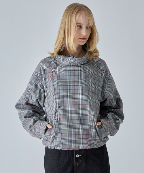 VELNUS（ベルナス）の「【VELNUS】Multiple Gimmick Short Check Blouson /マルチプルギミックショートチェックブルゾン（ブルゾン・メンズ・グレー/ベージュ・S/M/L）」の14枚目の写真