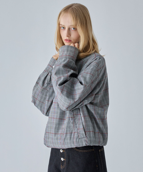 VELNUS（ベルナス）の「【VELNUS】Multiple Gimmick Short Check Blouson /マルチプルギミックショートチェックブルゾン（ブルゾン・メンズ・グレー/ベージュ・S/M/L）」の15枚目の写真