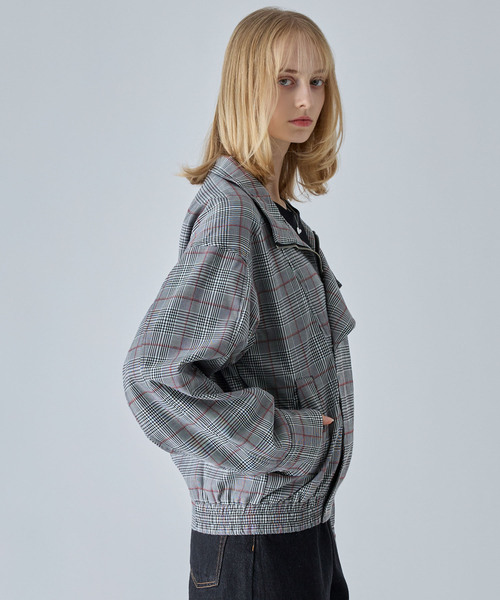 VELNUS（ベルナス）の「【VELNUS】Multiple Gimmick Short Check Blouson /マルチプルギミックショートチェックブルゾン（ブルゾン・メンズ・グレー/ベージュ・S/M/L）」の20枚目の写真