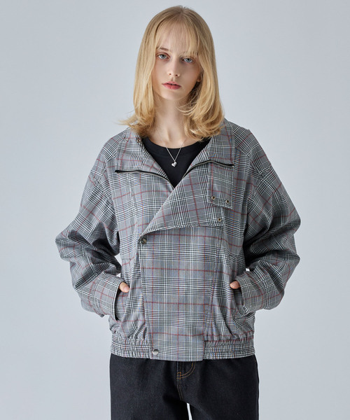 VELNUS（ベルナス）の「【VELNUS】Multiple Gimmick Short Check Blouson /マルチプルギミックショートチェックブルゾン（ブルゾン・メンズ・グレー/ベージュ・S/M/L）」の21枚目の写真