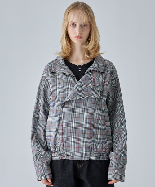 VELNUS（ベルナス）の「【VELNUS】Multiple Gimmick Short Check Blouson /マルチプルギミックショートチェックブルゾン（ブルゾン・メンズ・グレー/ベージュ・S/M/L）」の22枚目の写真