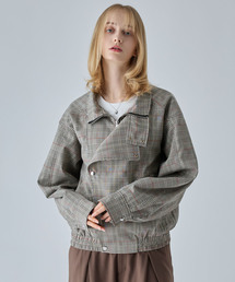 VELNUS（ベルナス）の「【VELNUS】Multiple Gimmick Short Check Blouson /マルチプルギミックショートチェックブルゾン（ブルゾン）」
