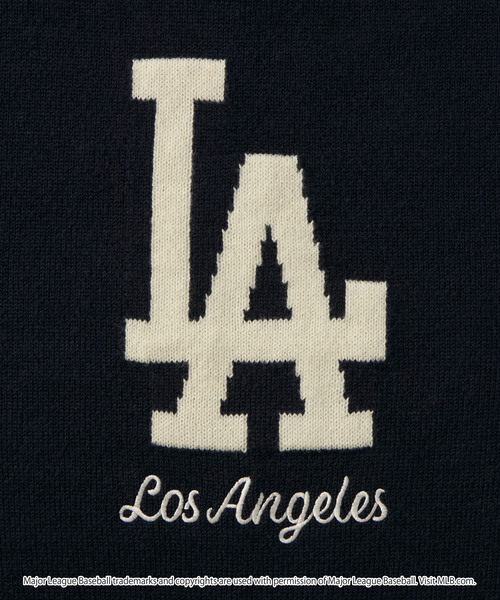 MLB(メジャーリーグベースボール)の「MLB Jacquard Logo Mohair Touch Knit / MLB別注 ジャガードロゴ刺繍 モヘアタッチニット<帯電防止/マシンウォッシャブル>(ニット/セーター・メンズ・ダークブラウン/アッシュグレー/アイボリー/ダークネイビー・S/M/L)」の10枚目の写真