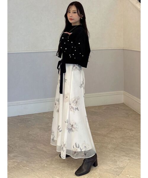 MERCURYDUO（マーキュリーデュオ）の「フラワードッキングワンピース（ワンピース・レディース・ブラウン/ブラック・SMALL/MEDIUM）」の15枚目の写真