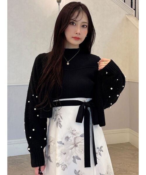 MERCURYDUO（マーキュリーデュオ）の「フラワードッキングワンピース（ワンピース・レディース・ブラウン/ブラック・SMALL/MEDIUM）」の19枚目の写真